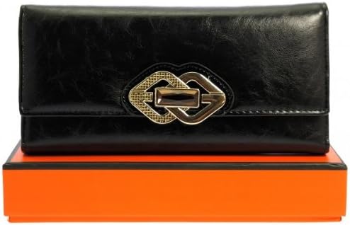 Faux Leather Clutch Purses. Suitable for Daytime and Evening. (Black)