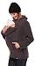 Happy Mama. Women's Maternity Fleece Hoodie Duo Top Carrier Baby Holder. 031p (Graphite, UK 10, M)