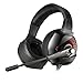 Produktbild Delicacydex ONIKUMA K6 tragbarer Anti-Rausch-Super-Bass-Stereo-Kopfhörer Laptop-Computerspiel-Headset mit Mikrofon dehnbarer Kopfbügel - Black & Red