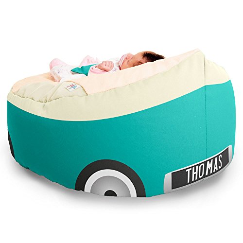 Luxus-Kuschel Weich Ikonischen Campervan Gaga Babybohnenbeutel-Türkis - 2