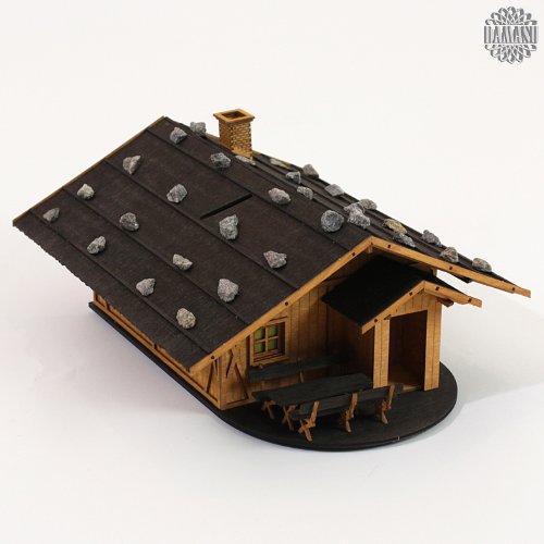 Preisvergleich Produktbild DAMASU BS_SP01, Bausatz-Sonstiges, Spardose Alpenhütte