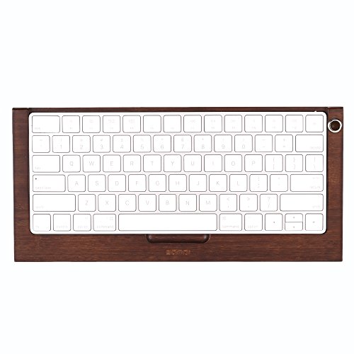 SAMDI Bambus Wireless Tastatur stehen Dock Halter Stents f¨¹r Apple iMac Magic Keyboard Holz Handwerk(Nussbaum Farbe) - 6