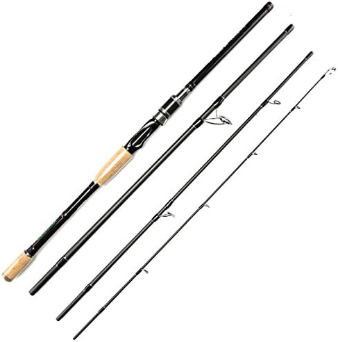 Sokoleder 4-Piece 7-Feet Casting Portable Baitcast Medium Heavy Fishing Rod Baitcaster Graphite Baitcasting 7’ Length (Spinning Rod)