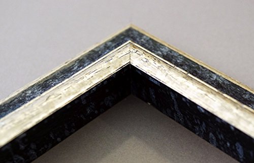 Spiegel Wandspiegel Badspiegel Flurspiegel Garderobenspiegel – Über 200 Größen – Genua Schwarz Silber 4,3 – Außenmaß des Spiegels 60 x 70 – Wunschmaße auf Anfrage – Antik, Barock - 4