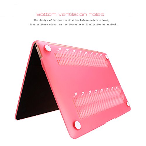 Elegantes und leichtes Cover Ultra Dünn Schutz Hülle Case Cover Schutzabdeckung Hardcase Notebook Hülle Hartschale Etui für Apple Macbook Air 11.6 Zoll(Modellnummer:A1370/A1465) in pink - 6