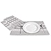 Produktbild icrafts Set von 6 100% Baumwolle Tischsets Küche Dining Essentials Streifen den täglichen Gebrauch Maschinenwaschbar (33 x 48) cm sandstein
