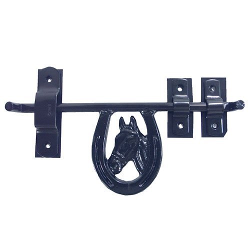 Download LATCH BARN DOOR HORSESHOE W/HORSEHEAD (COATED & BOXED) by Intrepid International