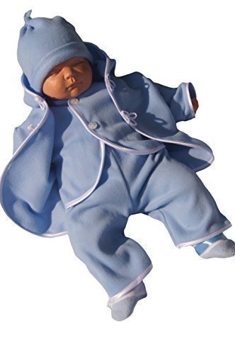 Boy's Christening Fashion Suit Winter 7 Piece Set No. 82 - light blue, newborn