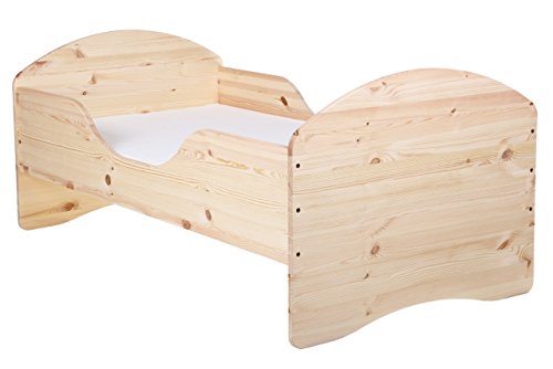 Preisvergleich Produktbild TRIHORSE ® Babybett / Kinderbett 140x70 Massivholz Kinderzimmer Wunschname (160x80cm, 600N natur)