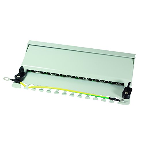 LogiLink Professional Cat.6 (250 MHz) Patchpanel – Verteilerfeld, Tisch/Wand/Desktop, STP (geschirmt) 12-Port (RJ45) - 2