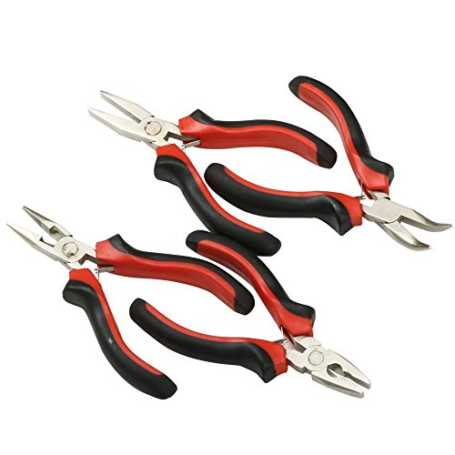 Yahee 8tlg Feinmechaniker Mini Zangen Set Schmuck Zangen Modellbau mit Werkzeugtasche - 4