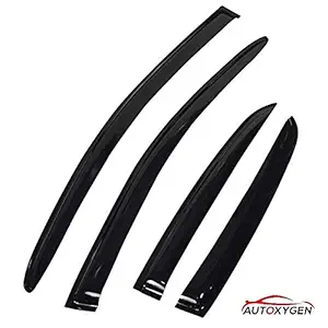 AUTOXYGEN Car Rain Wind Door Visor Side Window Deflector For Kia Sonet