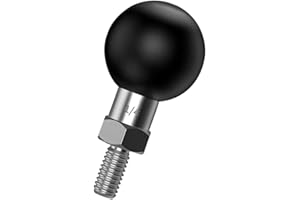 IHYTOON Tornillos de acero inoxidable de 1/4 pulgadas con soporte de bola de 1 pulgada, tornillos para espejo retrovisor de motocicleta, brazo de conexión compatible con Ram Mount motocicleta soporte para