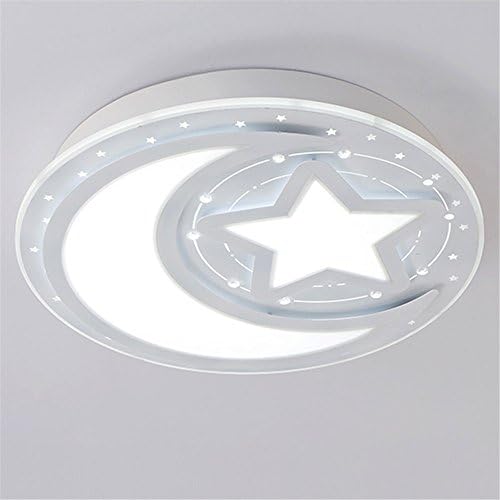 Modern Children Room Living Room Bedroom Led Ceiling Lamp Acrylic Moon White Iron Kids Home Decor Lighting Fixtures 110-220V,D50 H8Cm 30W