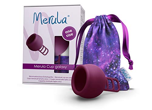 Merula Cup galaxy - Copa menstrual (silicona, 10 g), color morado
