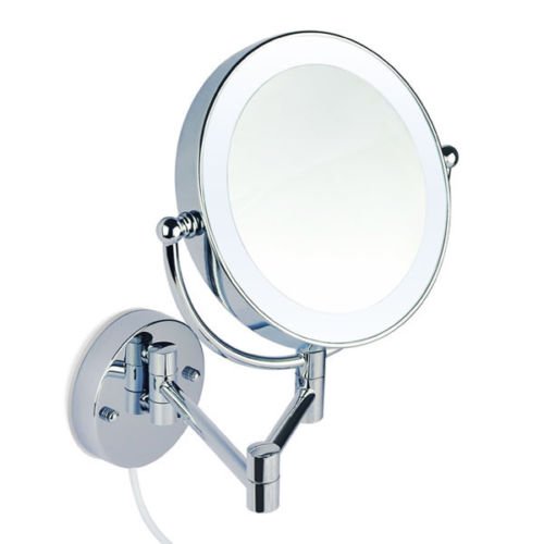 Luxusspiegel – LED Beleuchteter Kosmetikspiegel – Badspiegel – Hotelspiegel 7 Fach Zoom und Normalansicht mit Infrarot-Sensor (3cm dick) hochwertige Verarbeitung -Chrom - 6