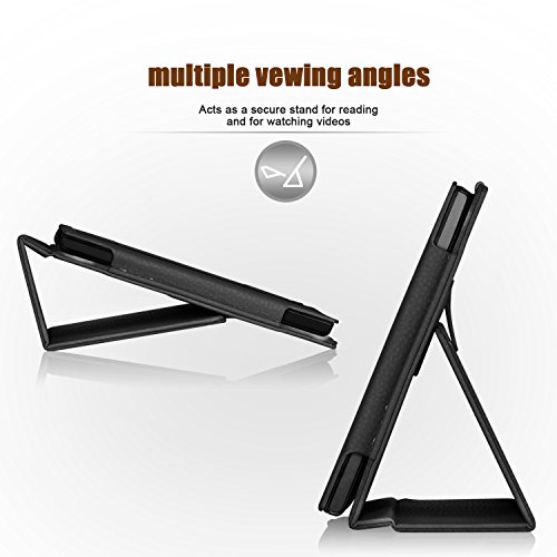 ELTD Alldaymall 10 Zoll / NPOLE NT101 Tablet Hülle Case, Ultra Schlank Smart Cover Tasche Schutzhülle Case für Alldaymall 10 Zoll / NPOLE NT101 (2017 Neues Modell) Tablet mit Standfunktion, Schwarz - 3