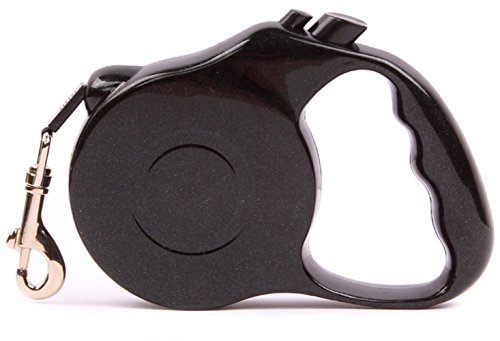 Tracteur pour Animal Domestique Chien Traction Corde Machine pour Animal Domestique Fournitures Télescopique Automatique Clé Télescopique Traction Ceinture 5 M3 m avec Tracteur Rond, 5m, Noir