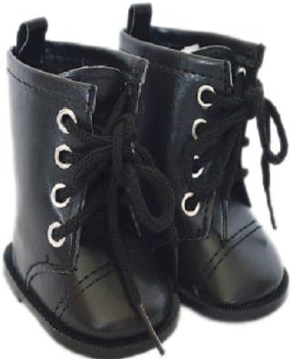BLACK TIE BOOTS FOR AMERICAN GIRL DOLLS