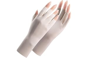 AUsagg Sommer-UV-Handschuhe, fingerlos, Halbfinger, Halbfinger, Sonnenschutz, D6H8, atmungsaktiv, dünn, G-Seide, UV-Schutz