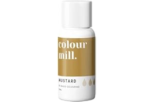 Colour Mill Peinture alimentaire comestible à base d'huile pour crème au beurre, fondant, pâte à sucre, glaçage et chocolat – Moutarde 20 ml