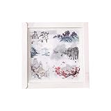 TwoCC Bricolage Noel, Coffret Cadeau Autocollants série Collage Journal de Livre créatif Main décoratifs Coffret Cadeau Papier Créatif Journal Autocollant Décoratif DIY