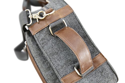 Filztasche anthrazit-grau Schultertasche Notebooktasche Laptoptasche Umh  ngetasche Sporttasche Schultasche