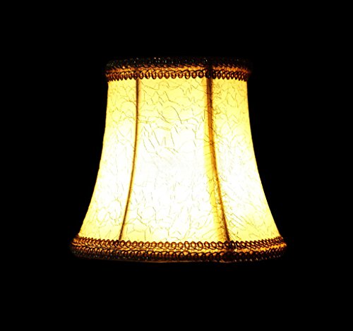 Splink 2pcs Lampenschirm Clip-On E12/E14 Stain Stoff Stehlampe Wandlampe Tischlampenschirm Vintage Antik Stil 80*120*110mm - 5