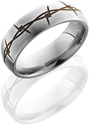 Titanium, Satin Finish BarBandEngraved Wedding Band (sz T)