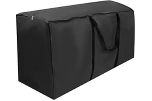 CONSTPROG Large Cushion Storage Bag Waterproof Outdoor Garden Furniture Quilt Storage, Black (116 * 47 * 51 cm)