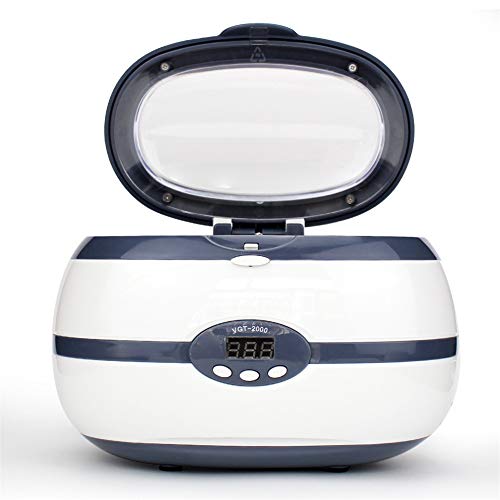 XKRSBS Ultrasonic Cleaner 600ml 35w per Collana Orecchini Bracciale Protesi Pulizia per Uso Domestico ultrasuoni Macchina di Pulizia Vasca ultrasuoni Macchina di Pulizia