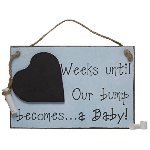 Weeks Until We Our Bump Becomes A Baby Blue Chalkboard