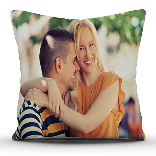 k1gifts Personalized White Satin Photo Cushion/Pillow 12*12 inch