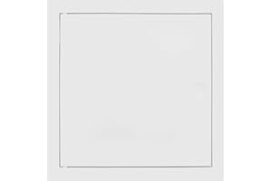 SYSTERM Premium Revisionsklappe mit Flachfront, Revisionstür Serviceklappe zur Inspektion und Abdeckung, Zum Öffnen drücken – Schlosstyp, Größe wählbar (Weiß, 10x10)