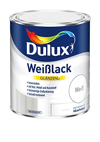 AKZO NOBEL (DIY DULUX) Lack glänzend wasserbasiert 0,375 L, weiß, 5194728
