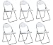 Produktbild Set 6 Klappstuhl Bürostuhl, Kunstleder Esszimmer weiß