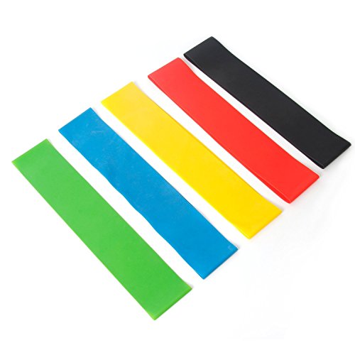 Widerstandsbänder Beine / Fitnessbänder Gummi Ring / 5er Set Stark Gymnastikbänder / übungsband Therabänder Kraftsport für Beine und Arme Ideal für Reha Physiotherapie Pilates Yoga Crossfit zu Hause Training oder im Freien