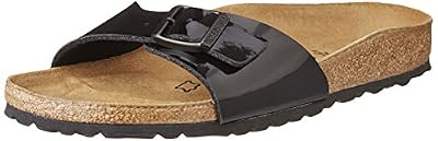 Birkenstock Madrid, Mules femme, Noir (Vernis Noir), 38 EU