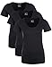 Berydale Damen T-Shirt für Sport & Freizeit, Rundhalsausschnitt 3er Pack Schwarz, L