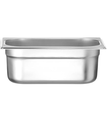 Poêle Inoxydable Darty Lot De 8 Poêles à Vapeur En Acier Inoxydable Avec Couvercle De 0,8 Mm D'épaisseur Pour Restaurant, Hôtel, Fête, Restaurant, Hôtel (1/3 Taille Batteries De Cuisine