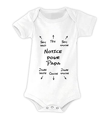 LODAFON Body bébé Notice pour Papa - 3 à 6 mois - Coton bio.