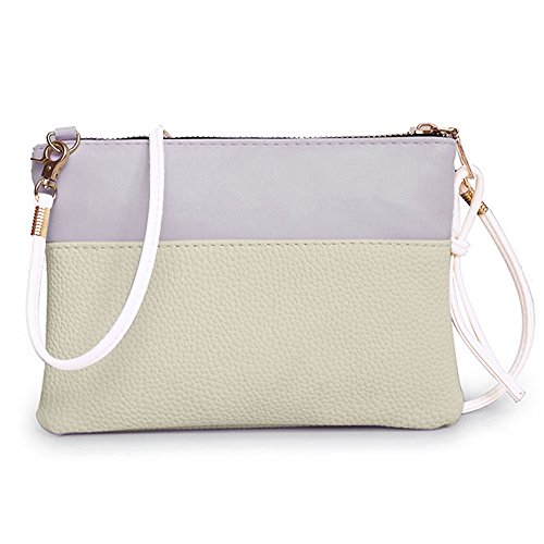 Preisvergleich Produktbild REALIKE Damen Handtasche Einfach Umhängetasche Mode Schultertasche Casual Messenger Tasche Einfarbig Henkeltaschen Hochwertigem Abnehmbarem Schulterriemen Einkaufstasche (Beige, M)