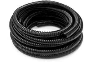 HeRo24 Tuyau spiralé en PVC - 32 mm - 5 m de long - Pour étangs et ruisseaux - Noir
