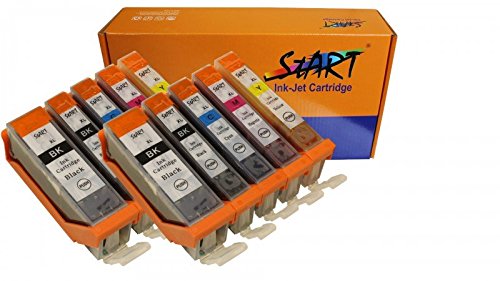 Start - 10 XL Ersatz Chip Patronen kompatibel zu Canon PGI-570 PGBK XL Schwarz, CLI-571BK XL Foto-Schwarz, CLI-571C XL Cyan, CLI-571M XL Magenta, CLI-571Y XL Gelb