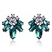 Produktbild XAFXAL Damen Ohrringe,Ohrringe Frauen, Frauen Mode Temperament Bunte Crystal Stein Frauen Piercing Ohrstecker Strass Mit Intarsien Farbe: Silber Metall Ohrstecker Geschenk Schmuck Grün