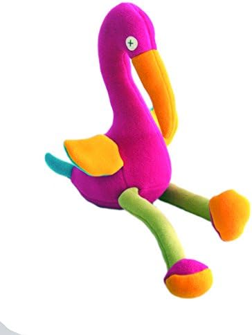 Cate and Levi 16" to 22" Handmade Softy Flamingo Stuffed Animal (100% USA Polar Fleece)