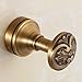 Produktbild Gu3Je European Robe Hook Towel Clothes Hook, Crystal Base Concealed Wall Mounted Bathroom Zinc Alloy Construction Luxury Polished Gold Finished Antique Carving Single Hook
