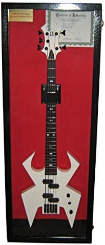 Hardwood guitar display case glossy black finish by Pennzoni Display
