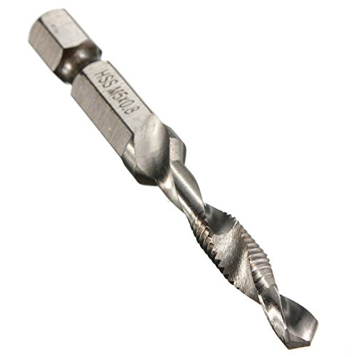 Drillpro Profi 6-teilig Kombi Gewindebohrer Bit Satz 1/4“ HSS M3-M10 Schraube Sechskantschaft Senker Werkzeuge Bohrer-Bit Set - 3