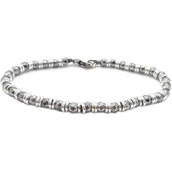 VLNET Bracciale Spadarella Unisex – Cotone Nero Con Pepite Argento 925 – Fatto A Mano In Italia